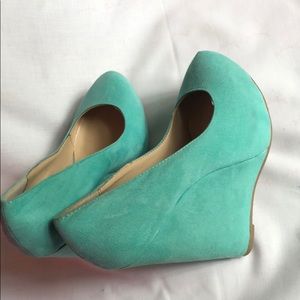 5” Wedge 1” Platform Tiffany Blue